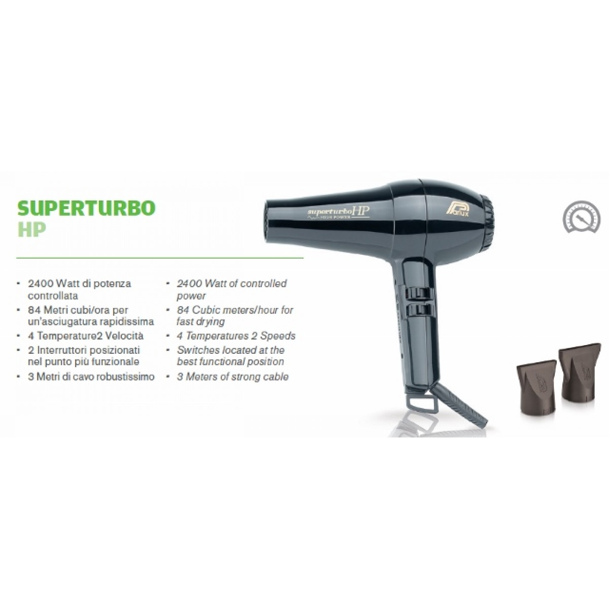 Πιστολάκι Κομμωτηρίου Parlux SUPERTURBO HP 2400W Πιστολάκια Κομμωτηρίου